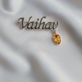 Customized name Ironman 92.5 silver brooch