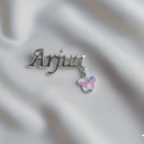 Customized name mickey 92.5 silver brooch
