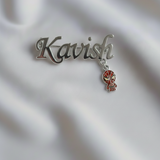 Customized name spiderman 92.5 silver brooch