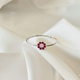 Flower Silver adjustable kids bangle