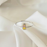 Giraffe Silver adjustable kids bangle