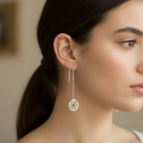 Heart Chakra 92.5 silver Threader Earrings