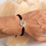 Heart Chakra 92.5 silver Thread bracelet for him