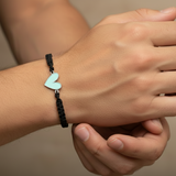 Heart 92.5 silver Thread bracelet for him