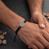 Libra Coin 92.5 silver Thread bracelet for him