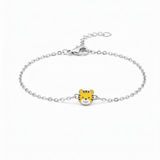 lion enamel 92.5 silver Flexible Chain Bracelet