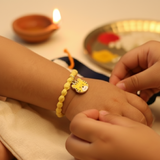 Enamelled Cub 92.5 Silver versatile pendant rakhi