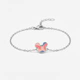 Mickey enamel 92.5 silver Flexible Chain Bracelet