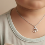 Om charm 92.5 silver necklace