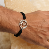 Cz Om 92.5 silver Thread bracelet for him