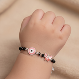 Pink evil eye & butterfly 92.5 silver kids Nazariye