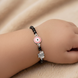 Pink evil eye & elephant 92.5 silver kids Nazariye