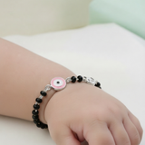 Pink evil eye & panda 92.5 silver kids Nazariye