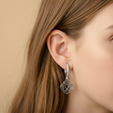 Root Chakra 92.5 silverCz hoops