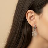 Sacral Chakra 92.5 silver Cz hoops