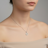 Sacral Chakra 92.5 silver Charm Necklace