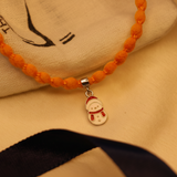 Enamelled Snowman 92.5 Silver versatile pendant rakhi