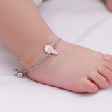 Softy 92.5 silver anklet for baby girl