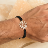 Solar plexus Chakra 92.5 silver Thread bracelet for him
