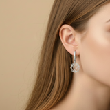 Solar Plexus Chakra 92.5 silver Cz hoops
