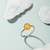 Sun 92.5 silver kids adjustable ring