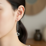 Third eye Chakra 92.5 silver Threader Earrings