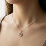 Throat Chakra 92.5 silver Charm Necklace