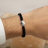 Yin Yang 92.5 silver Thread bracelet for him