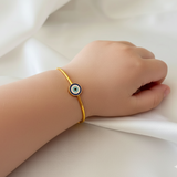 Evil eye original Silver adjustable kids bangle