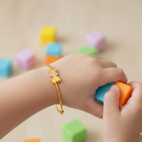 Giraffe Silver adjustable kids bangle