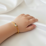Panda Silver adjustable kids bangle