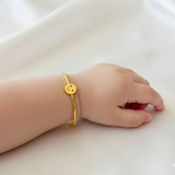 Smiley Silver adjustable kids bangle