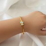 Teddy Silver adjustable kids bangle