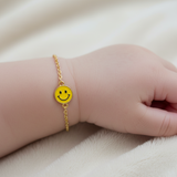 smiley enamel 92.5 silver Flexible Chain Bracelet