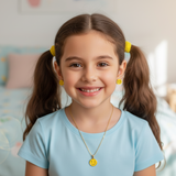 Smiley enamel 92.5 silver necklace set