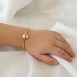 Snowman Silver adjustable kids bangle