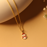 Snowman charm 92.5 silver necklace