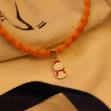 Enamelled Snowman 92.5 Silver versatile pendant rakhi