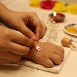 Enamelled Snowman 92.5 Silver versatile pendant rakhi