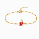 Socks enamel 92.5 silver Flexible Chain Bracelet