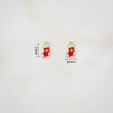 Socks 92.5 silver ear studs