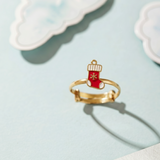 Socks 92.5 silver kids adjustable ring