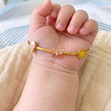 Softy-Butterfly-Sun 92.5 Silver adjustable kids bangle
