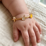 Softy-Bunny-Sun-92.5 Silver adjustable kids bangle