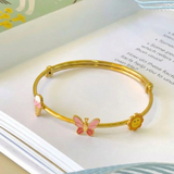 Softy-Butterfly-Sun 92.5 Silver adjustable kids bangle