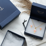 Softy enamel 92.5 silver necklace set