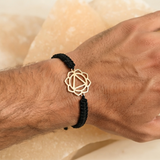 Solar plexus Chakra 92.5 silver Thread bracelet for him