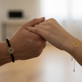 Solar plexus chakra 92.5 silver couple bracelet