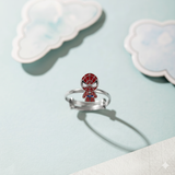 Spiderman 92.5 silver kids adjustable ring