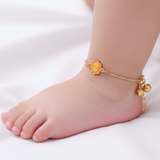 Sun 92.5 silver anklet for baby girl